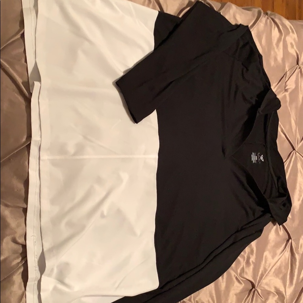 Black and white active hoodie